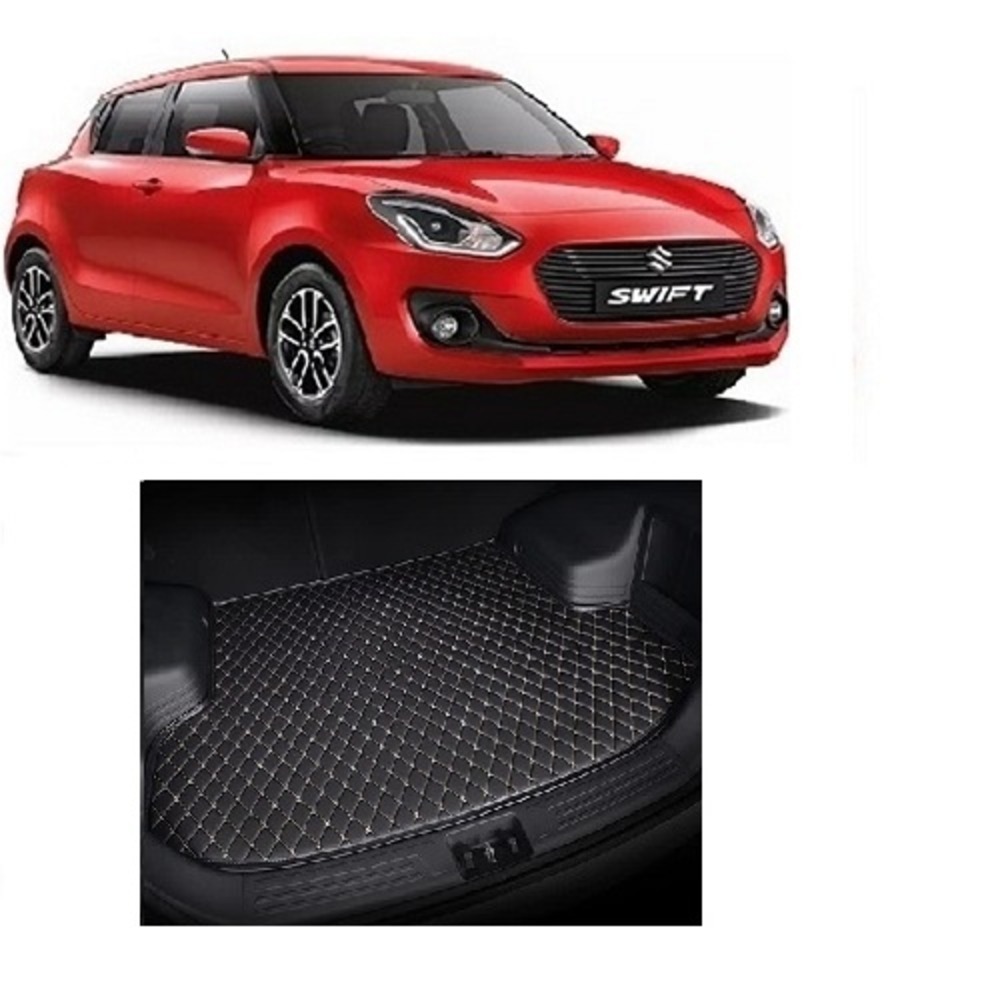 Trunk/Boot/Dicky PU Leatherette Mat for New Swift  - black